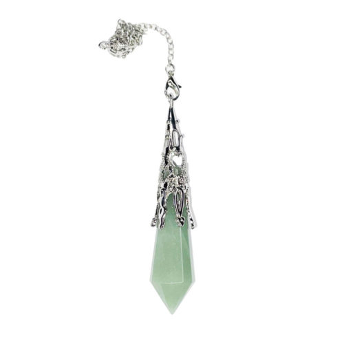 pendule aventurine verte métal