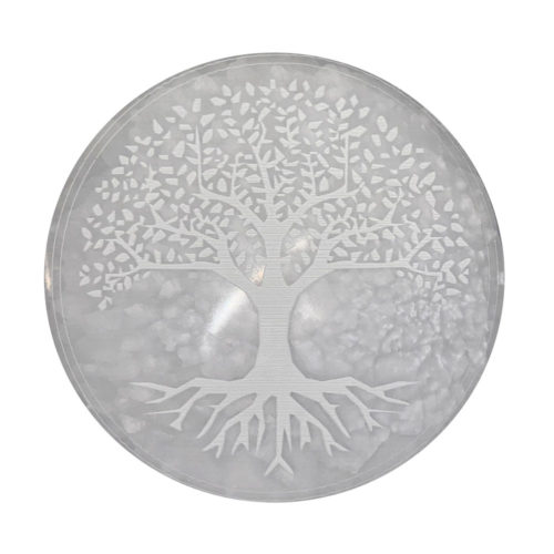 plaque rechargement sélénite arbre