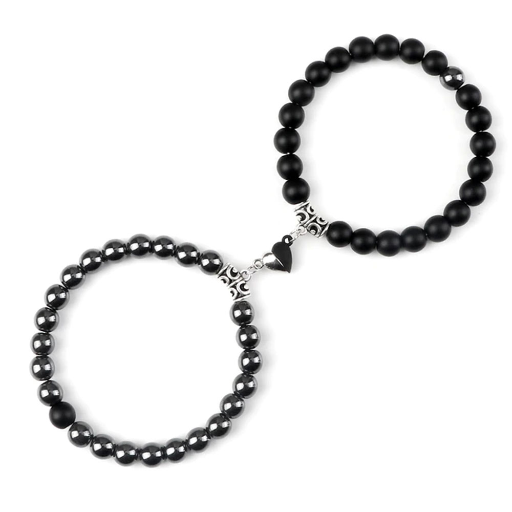 bracelets hématite onyx mat