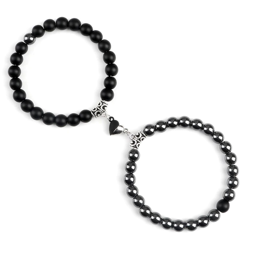 bracelets hématite onyx mat
