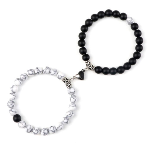 bracelets howlite onyx mat