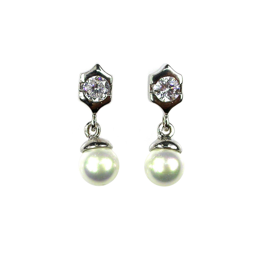 Boucles d'Oreilles en Perles de Majorque - 6 x 15 mm