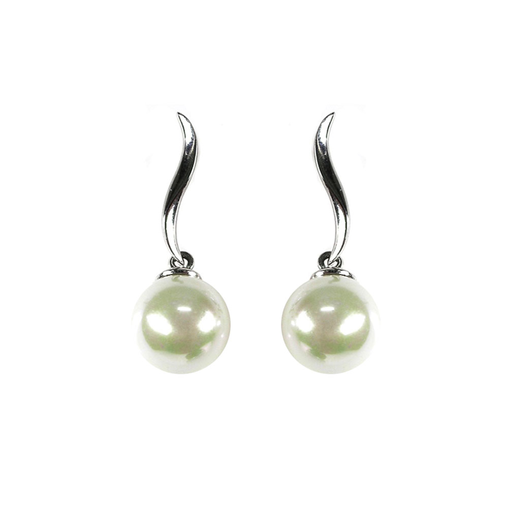 Boucles d'Oreilles en Perles de Majorque - 8 x 22 mm