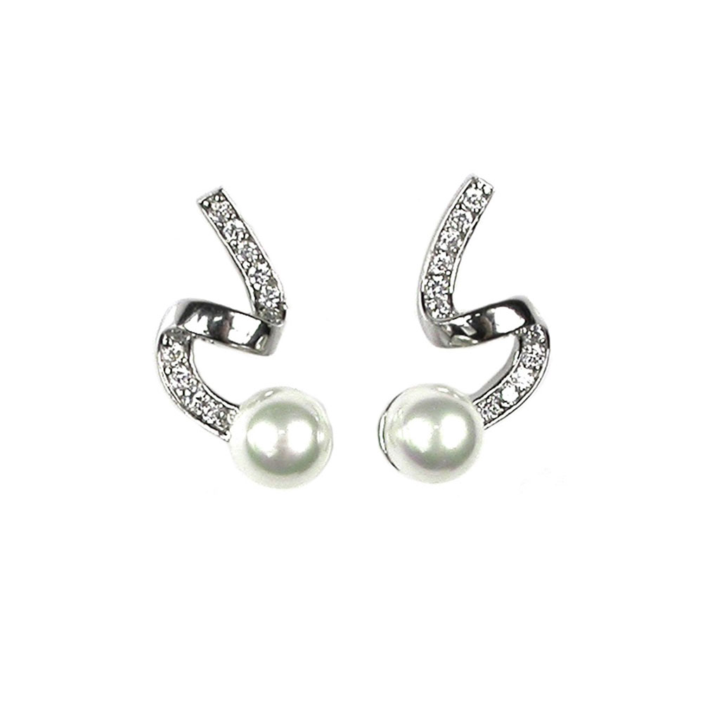 Boucles d'Oreilles en Perles de Majorque - 10 x 25 mm