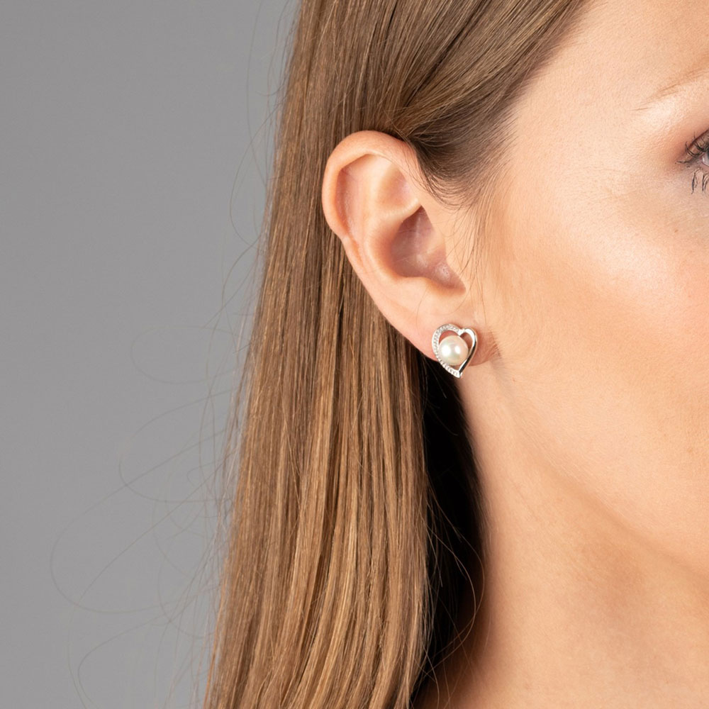 Boucles d'Oreilles en Perles de Majorque - 7 mm - Long. 13 mm - Image 9