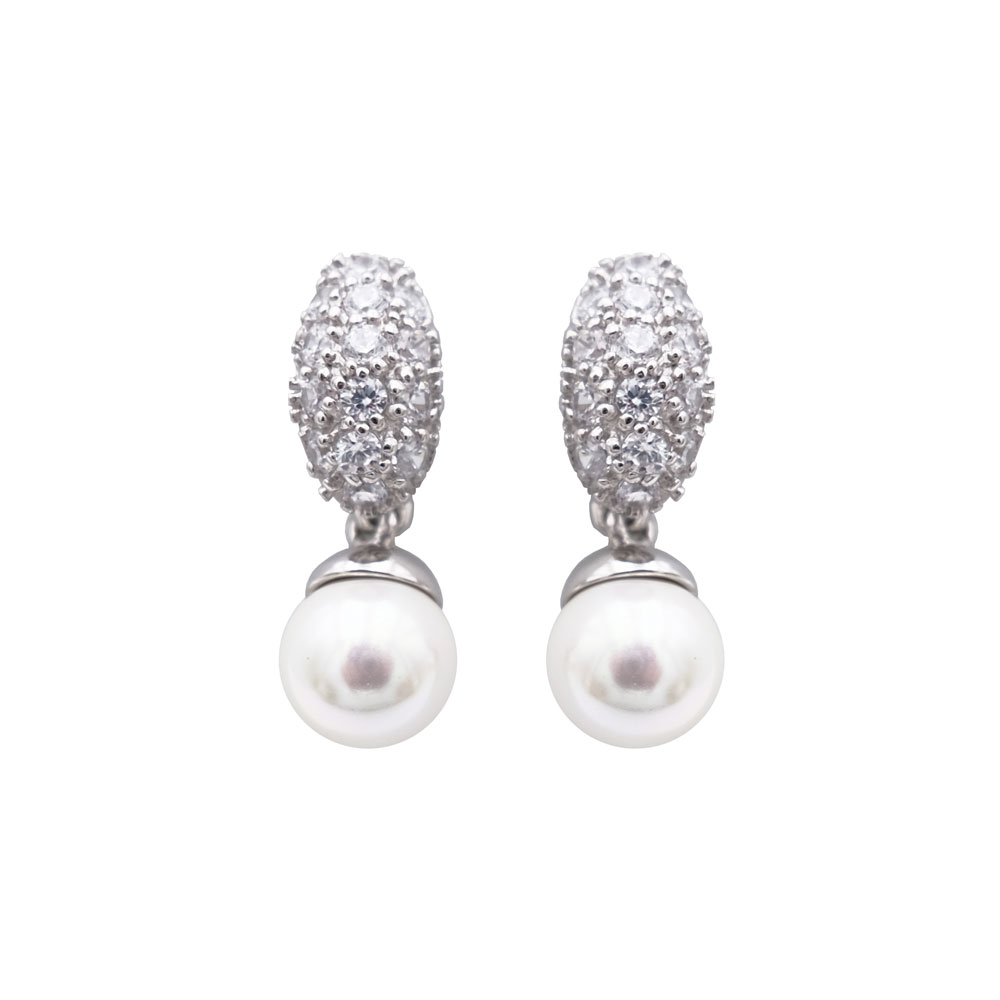 Boucles d'Oreilles en Perles de Majorque - 8 x 21 mm