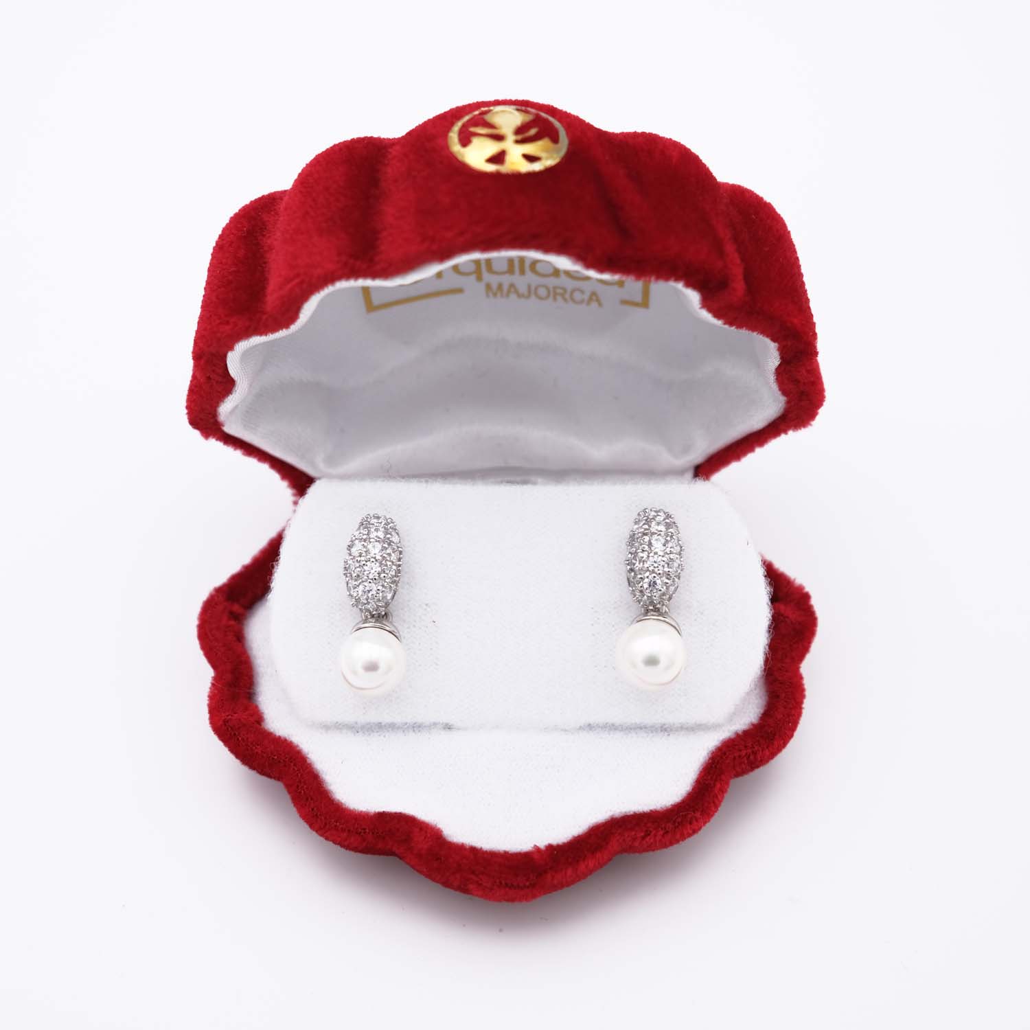 Boucles d'Oreilles en Perles de Majorque - 8 x 21 mm - Image 4