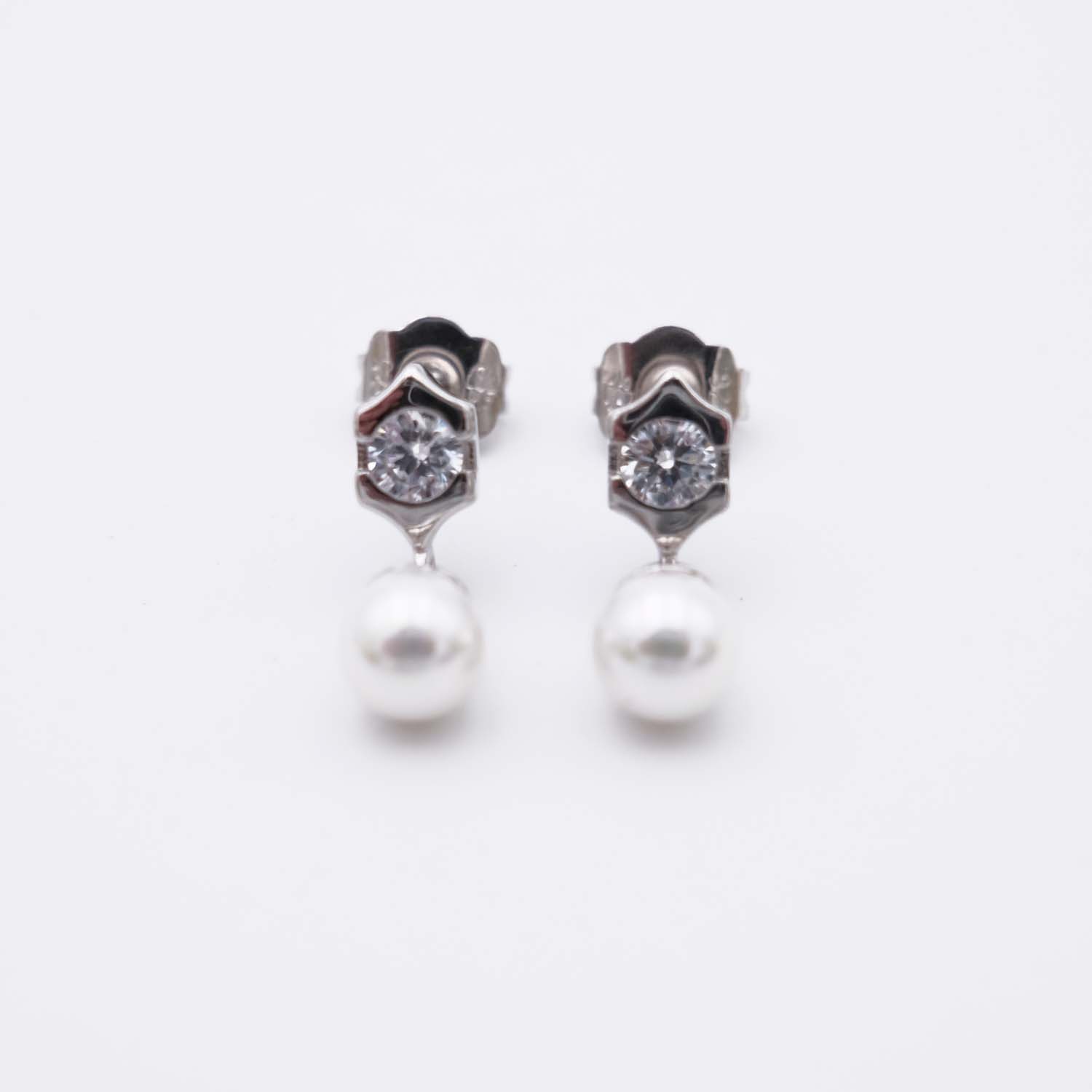 Boucles d'Oreilles en Perles de Majorque - 6 x 15 mm - Image 2