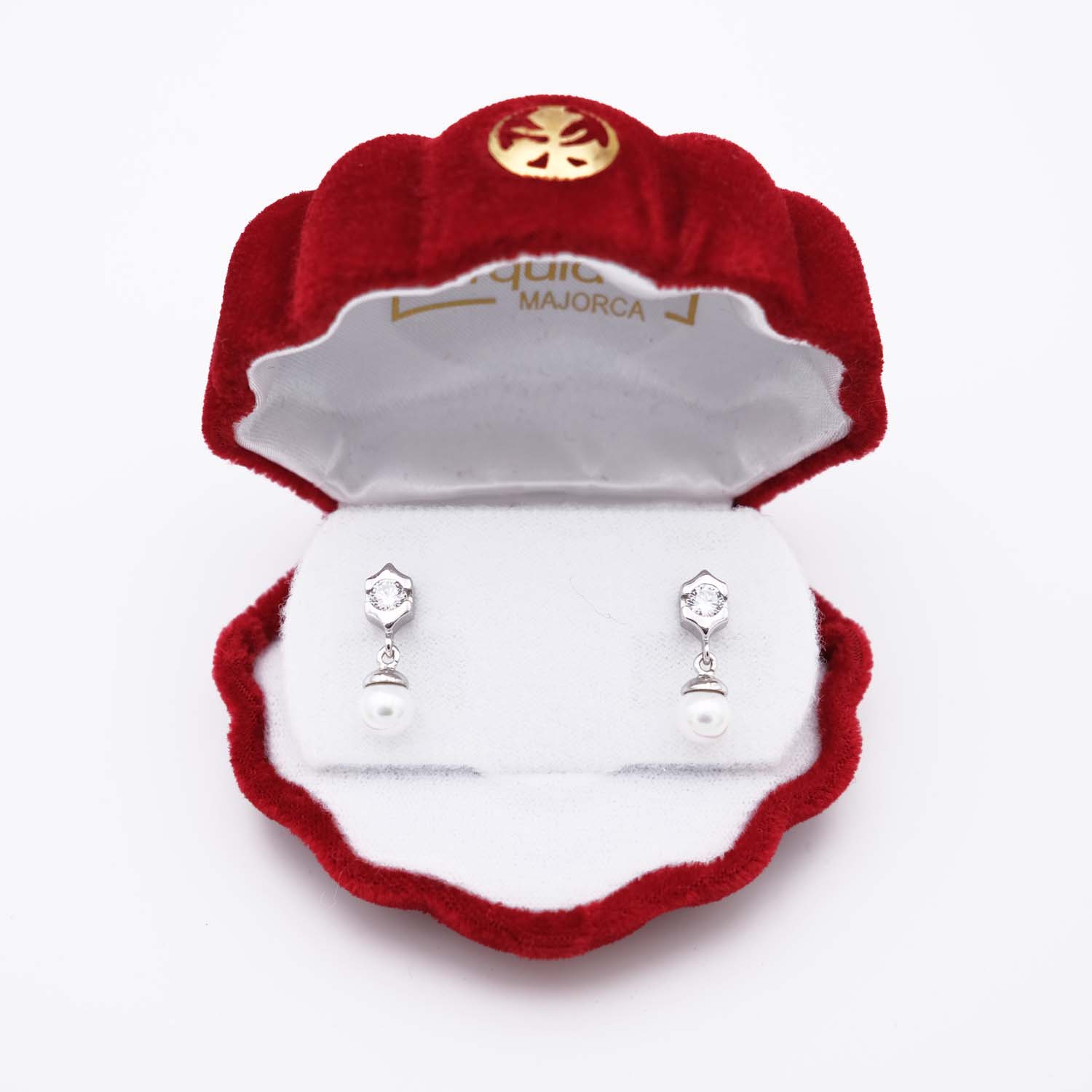 Boucles d'Oreilles en Perles de Majorque - 6 x 15 mm - Image 4