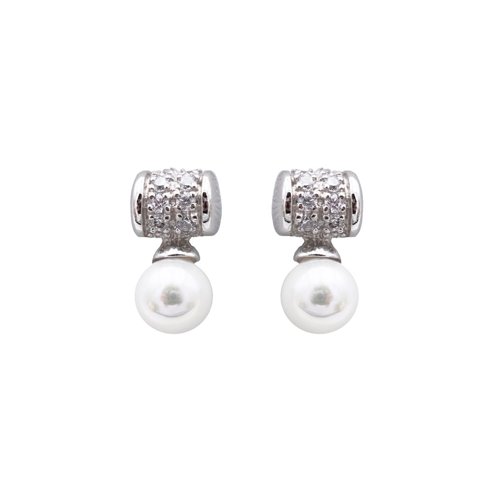 Boucles d'Oreilles en Perles de Majorque - 8 x 18 mm