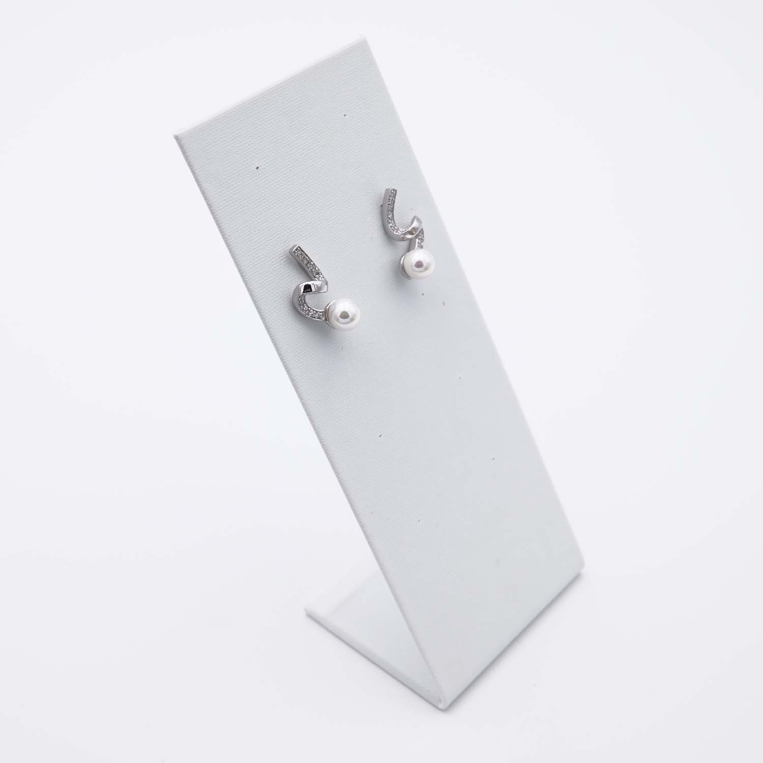 Boucles d'Oreilles en Perles de Majorque - 10 x 25 mm - Image 3