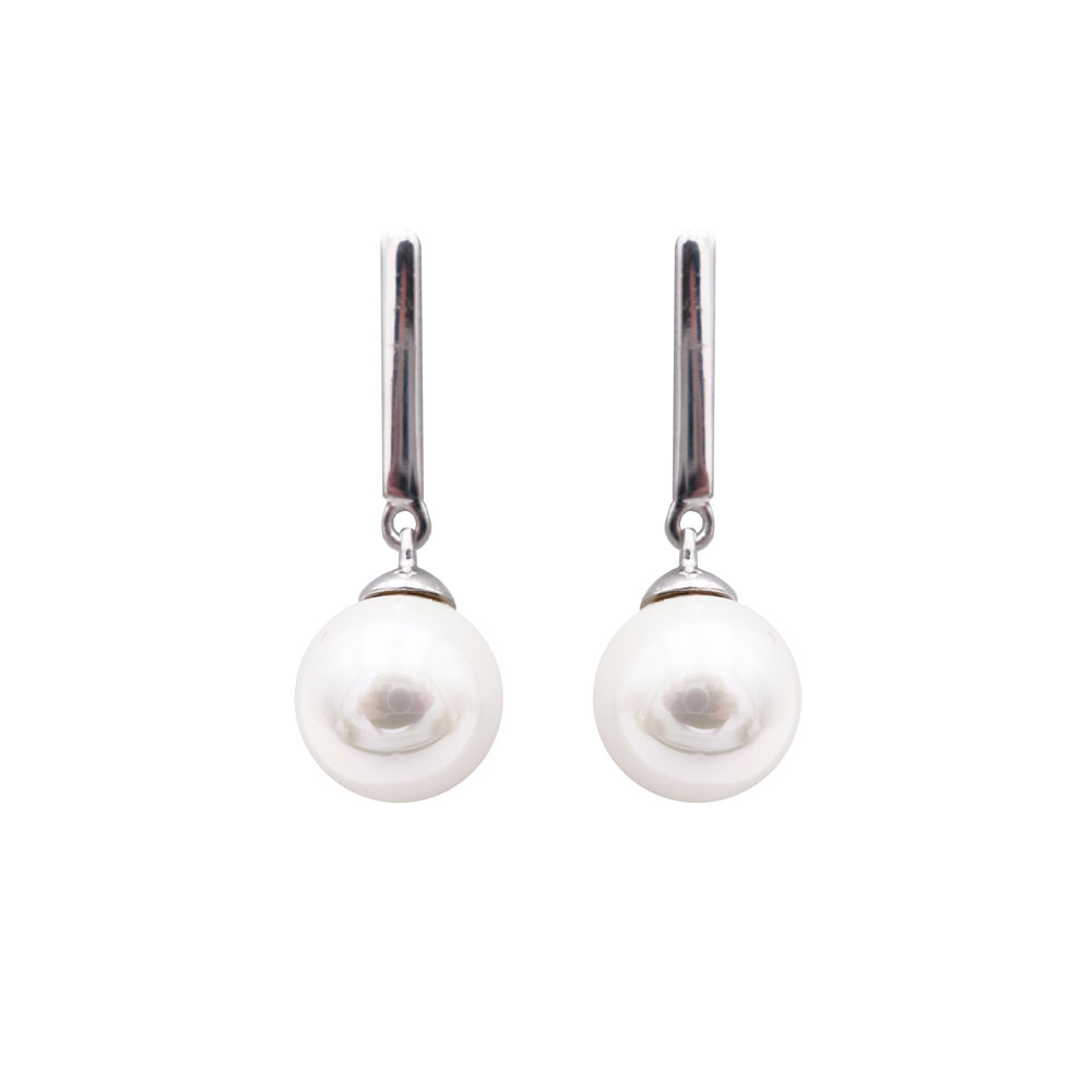 Boucles d'Oreilles en Perles de Majorque - 12 x 30 mm