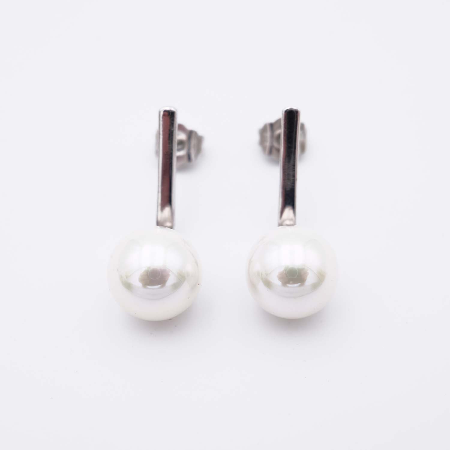Boucles d'Oreilles en Perles de Majorque - 12 x 30 mm - Image 5