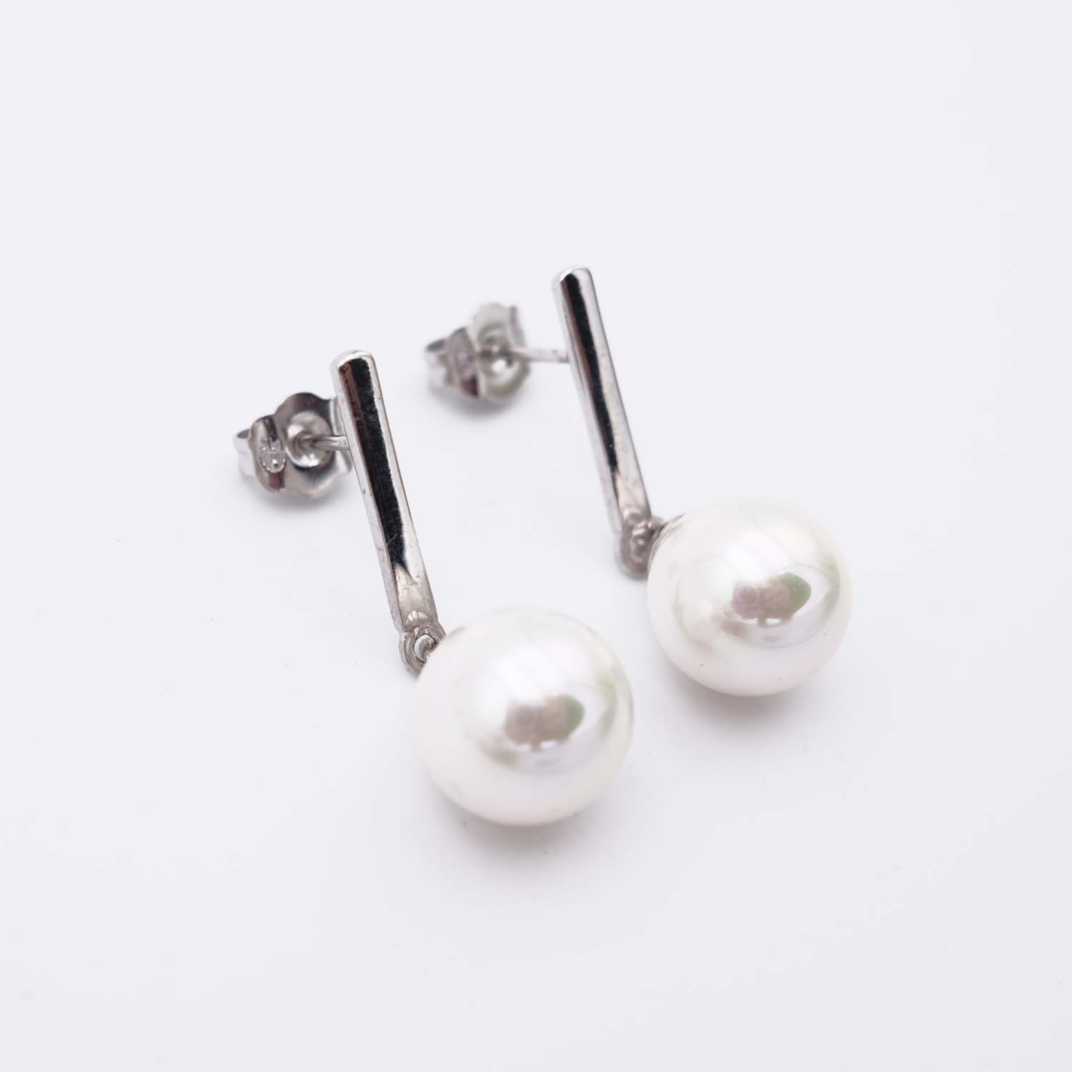 Boucles d'Oreilles en Perles de Majorque - 12 x 30 mm - Image 4