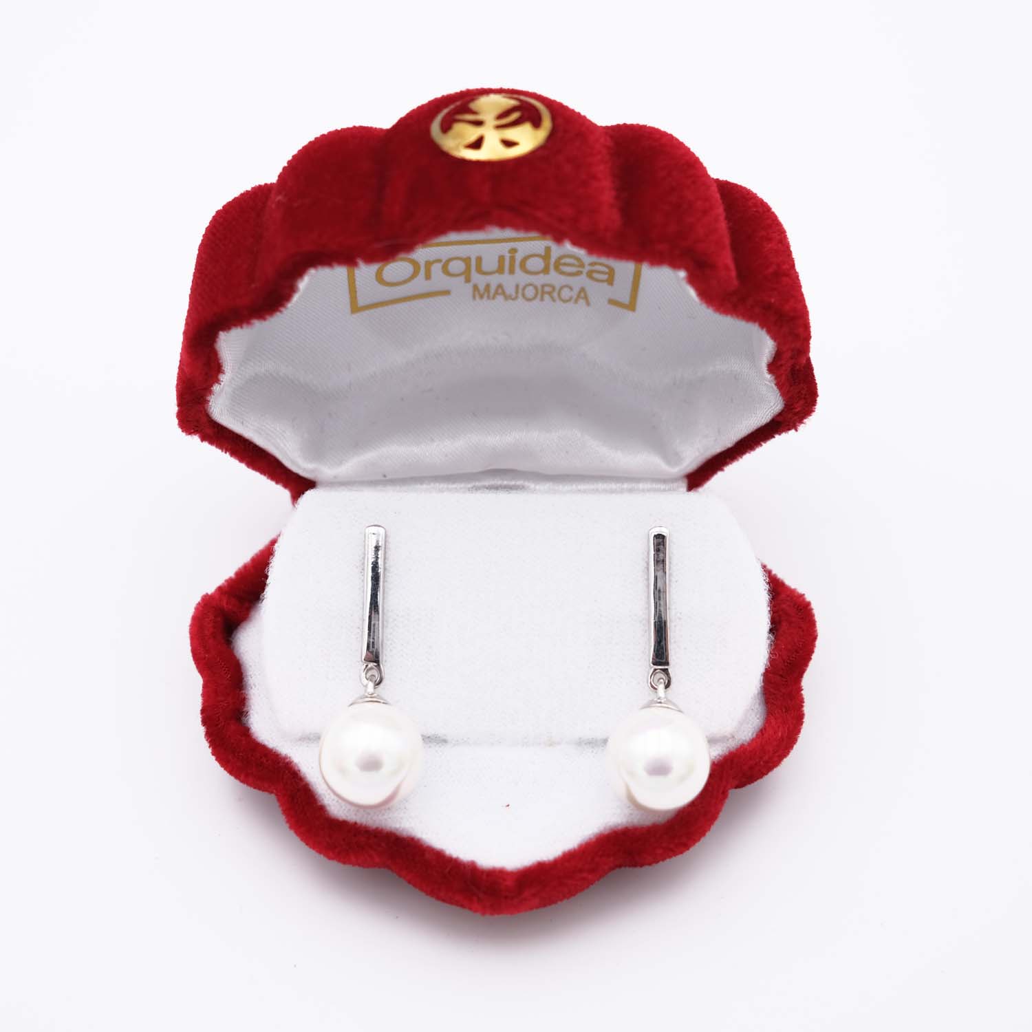 Boucles d'Oreilles en Perles de Majorque - 12 x 30 mm - Image 2