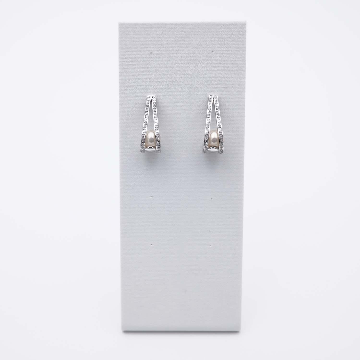 Boucles d'Oreilles en Perles de Majorque - 10 x 28 mm - Image 6