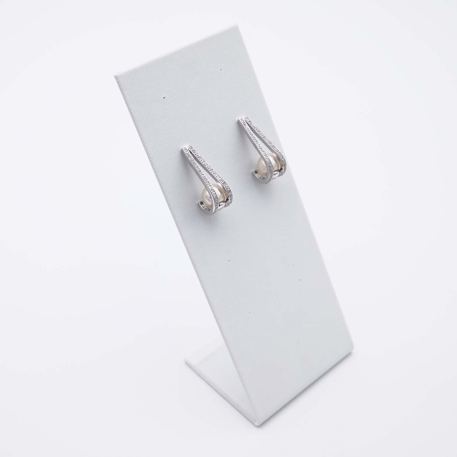 Boucles d'Oreilles en Perles de Majorque - 10 x 28 mm - Image 5