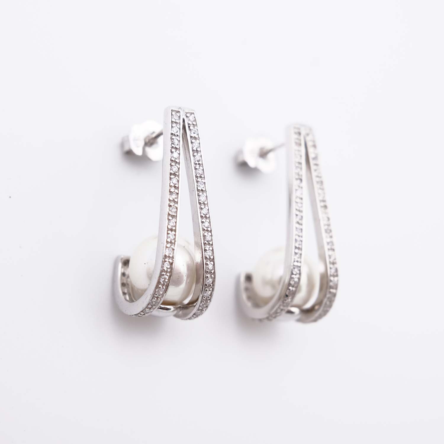 Boucles d'Oreilles en Perles de Majorque - 10 x 28 mm - Image 8