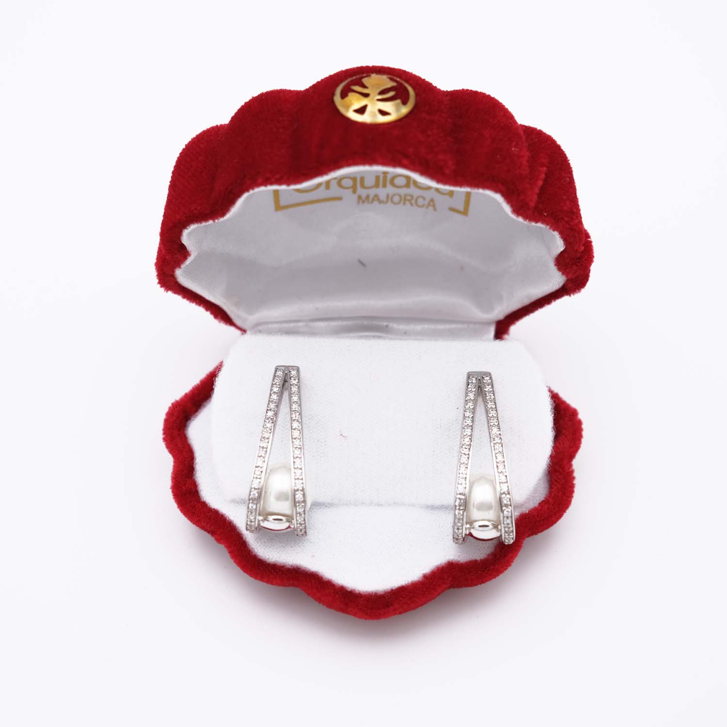 Boucles d'Oreilles en Perles de Majorque - 10 x 28 mm - Image 3