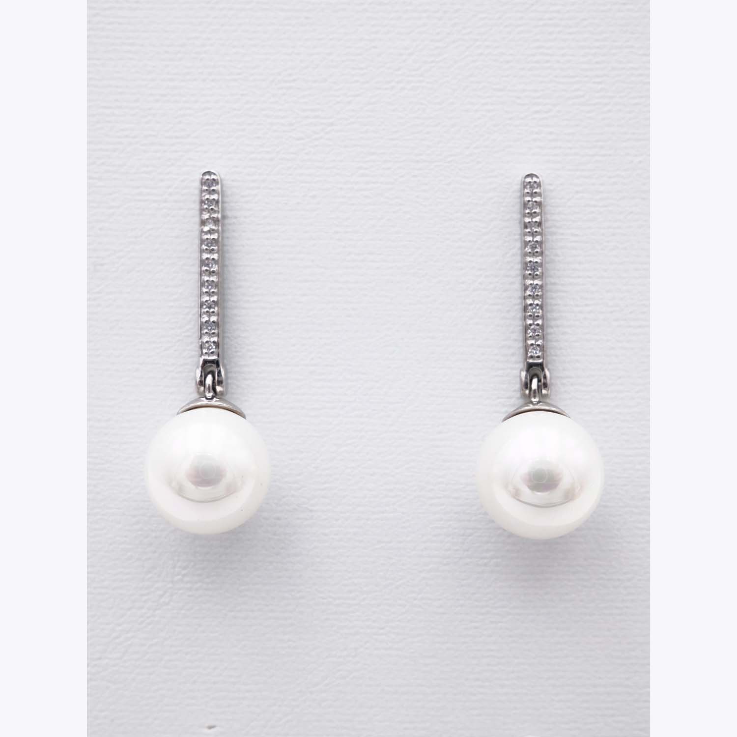 Boucles d'Oreilles en Perles de Majorque - 12 x 34 mm - Image 8