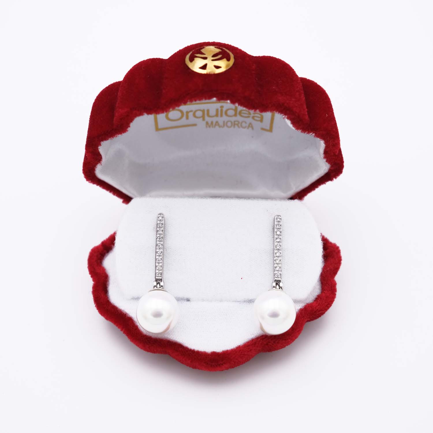 Boucles d'Oreilles en Perles de Majorque - 12 x 34 mm - Image 3