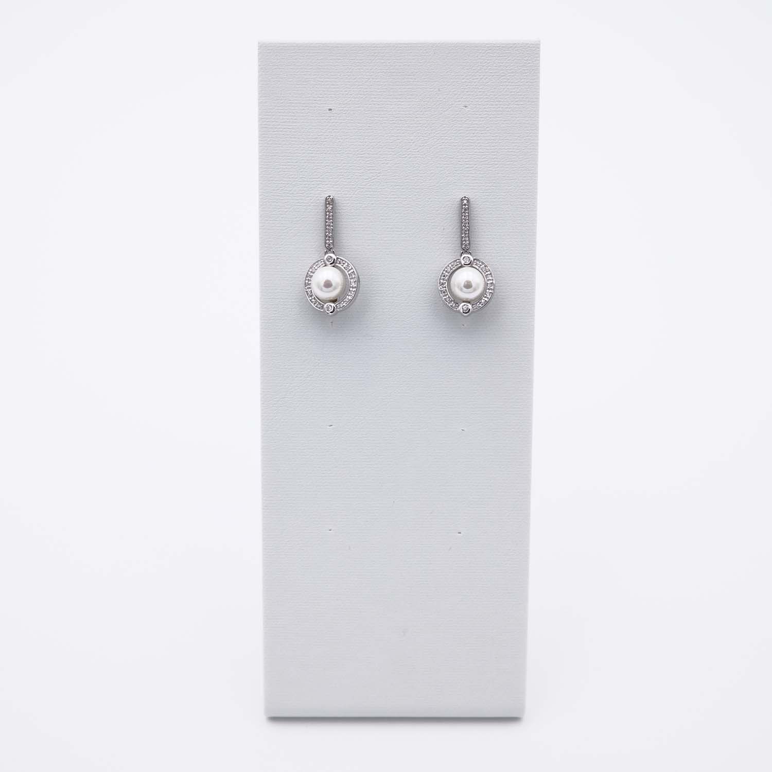 Boucles d'Oreilles en Perles de Majorque - 12 x 24 mm - Image 4