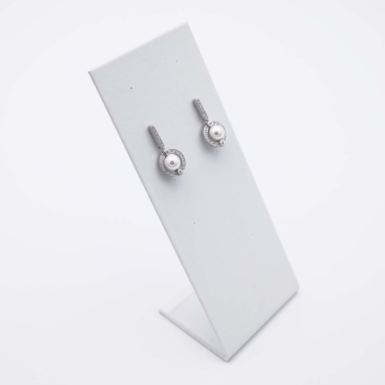 Boucles d'Oreilles en Perles de Majorque - 12 x 24 mm - Image 3