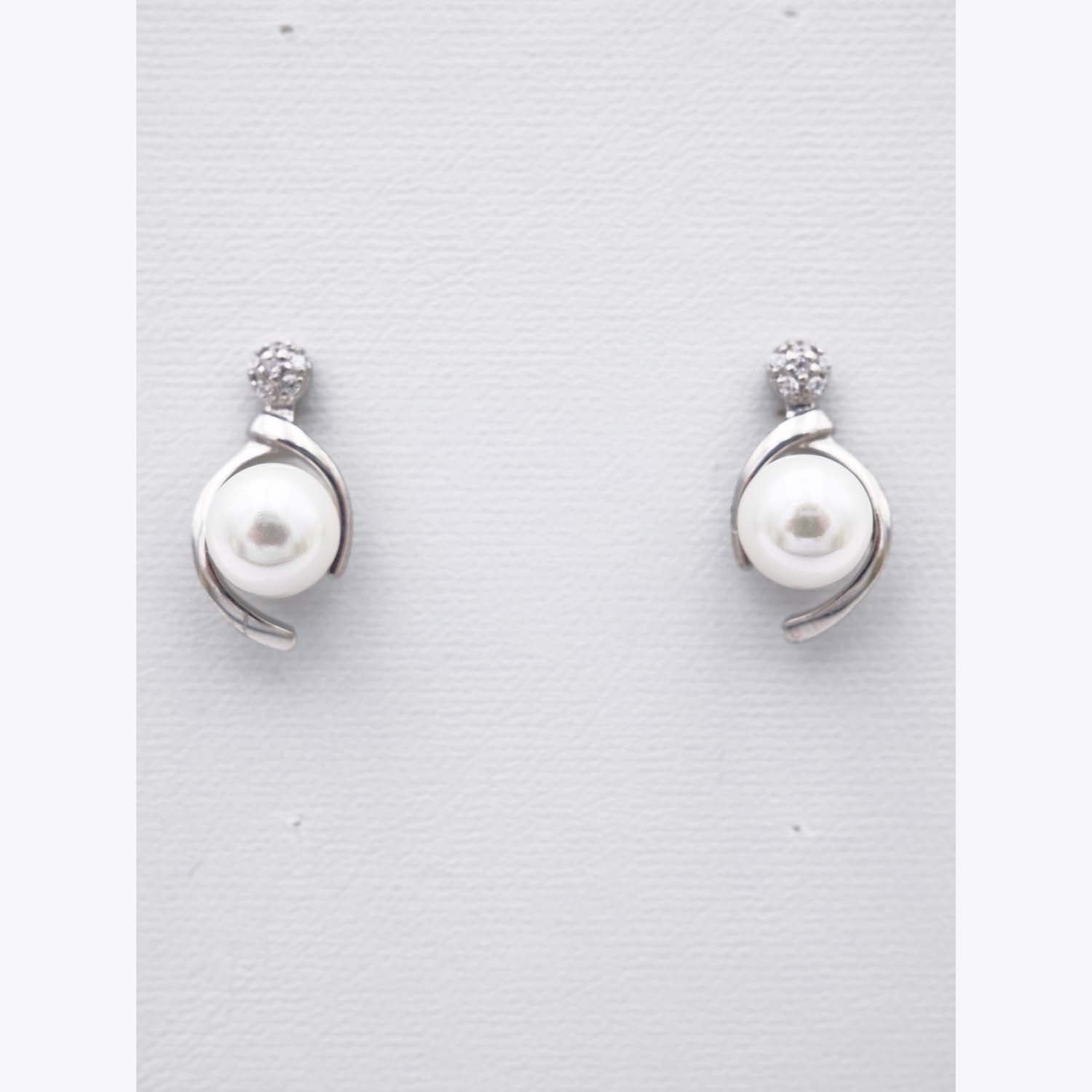 Boucles d'Oreilles en Perles de Majorque - 8 mm - Long. 19 mm - Image 8