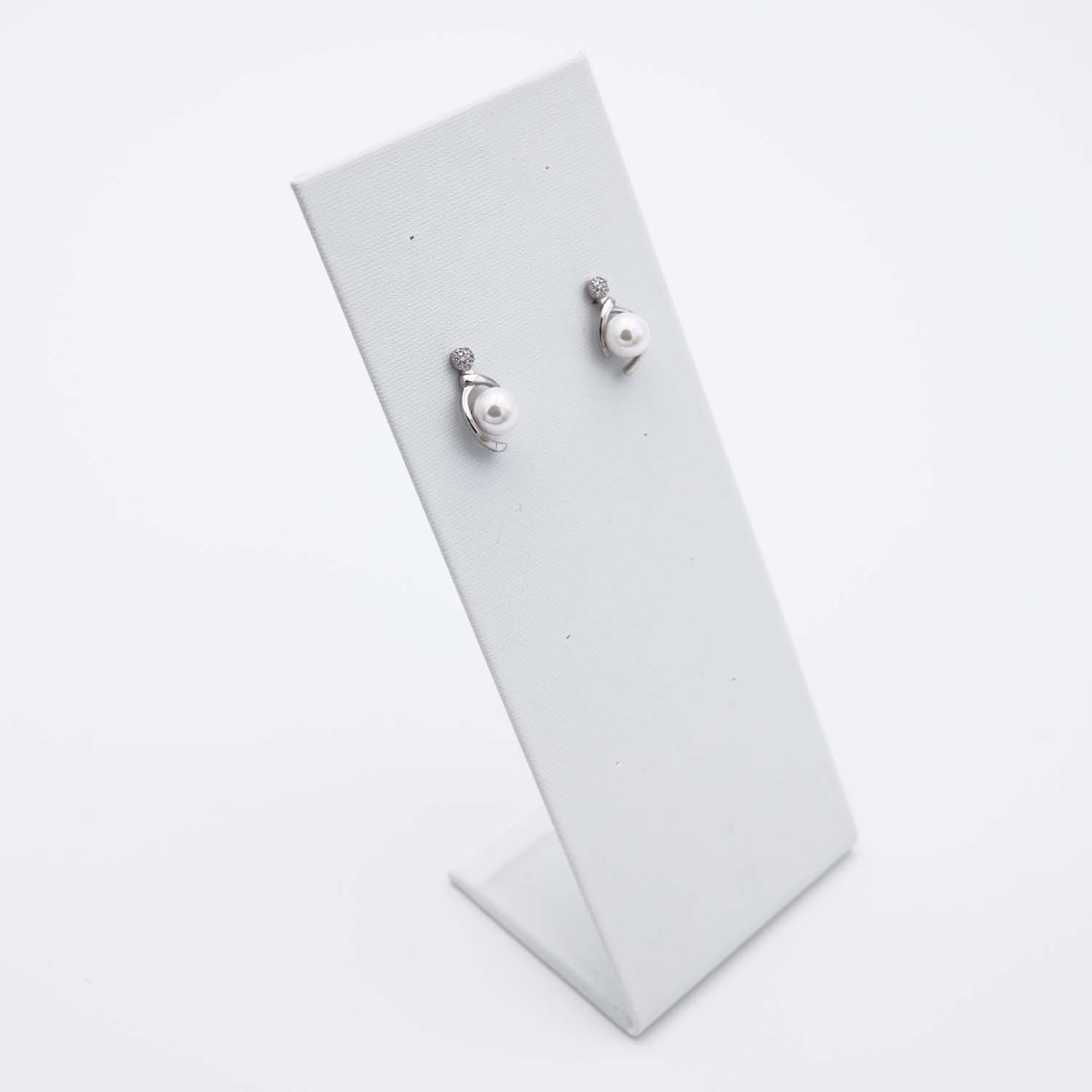 Boucles d'Oreilles en Perles de Majorque - 8 mm - Long. 19 mm - Image 6