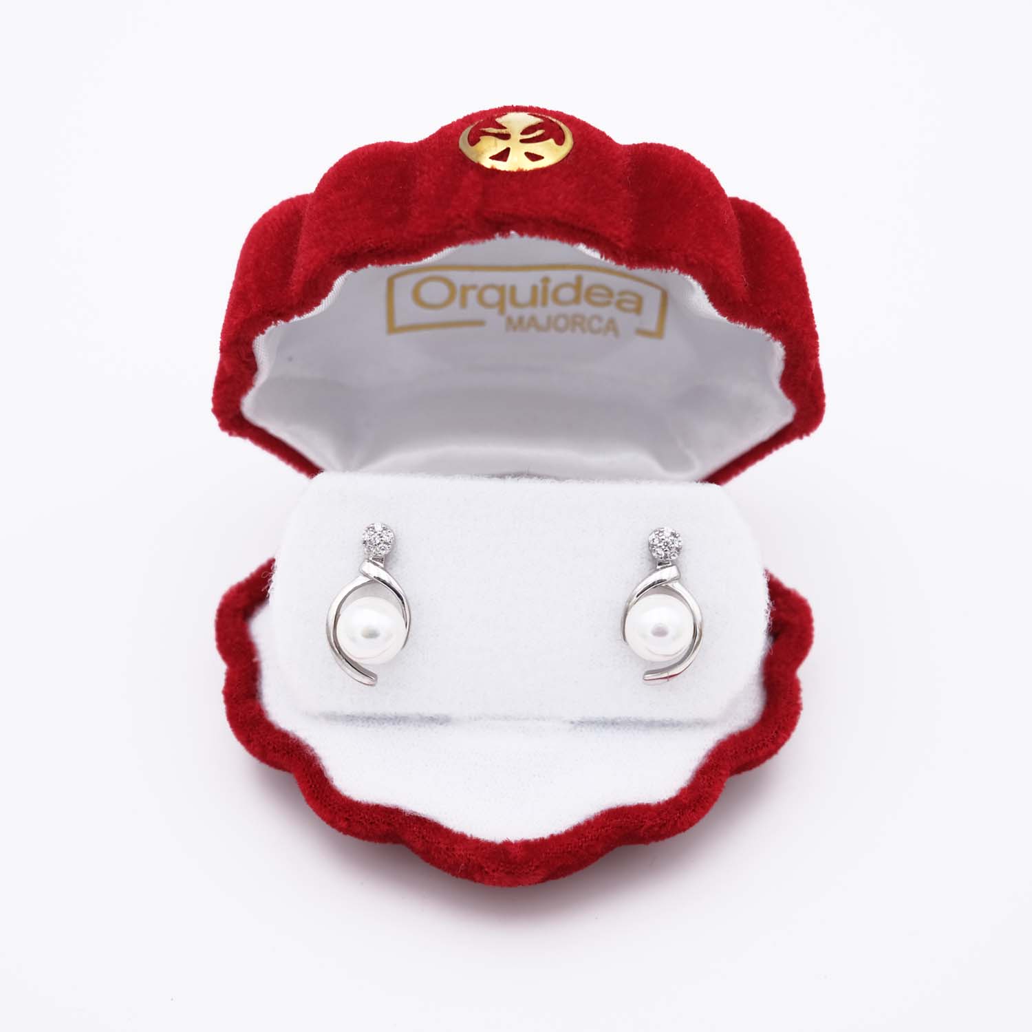 Boucles d'Oreilles en Perles de Majorque - 8 mm - Long. 19 mm - Image 4