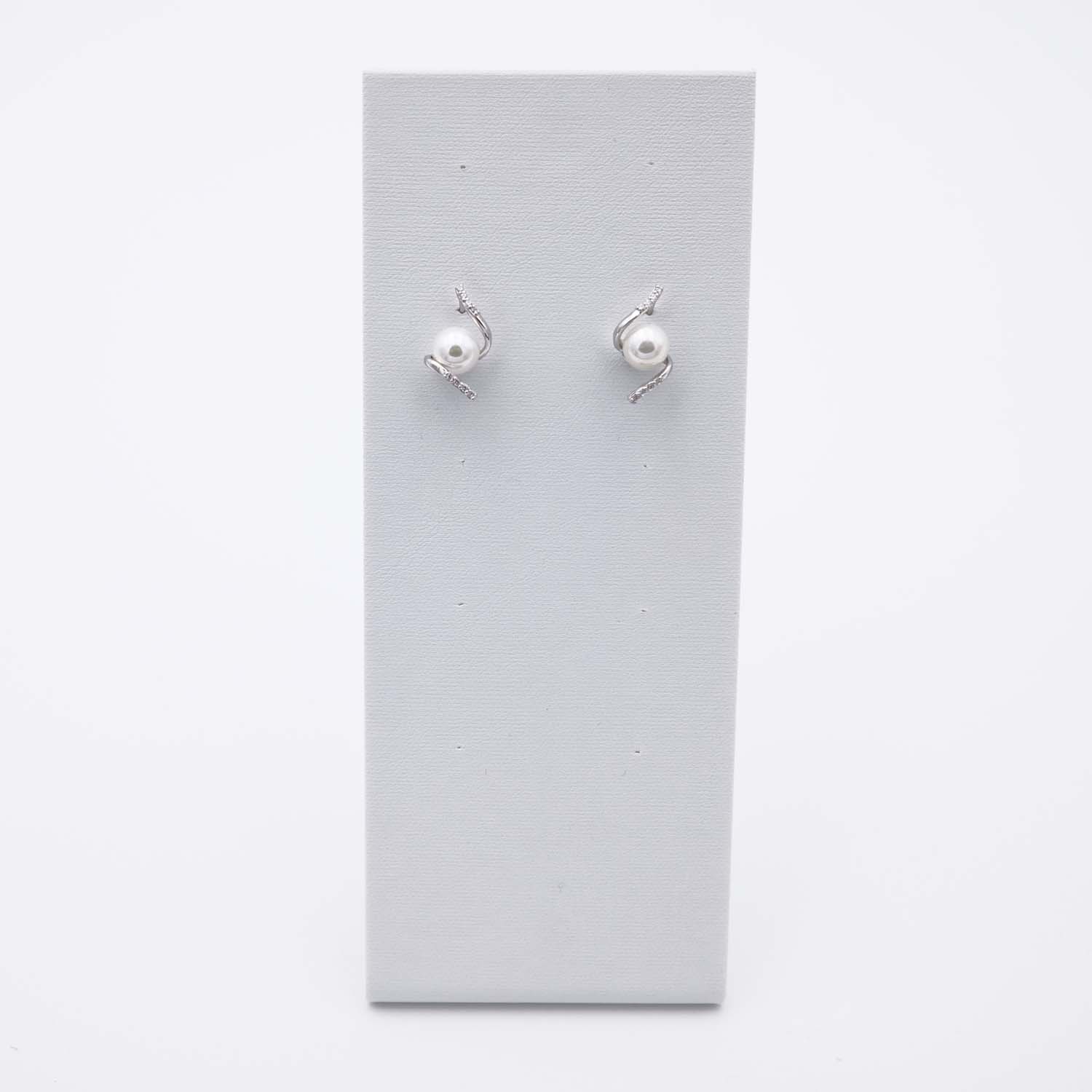 Boucles d'Oreilles en Perles de Majorque - 8 mm - Long. 19 mm - Image 7