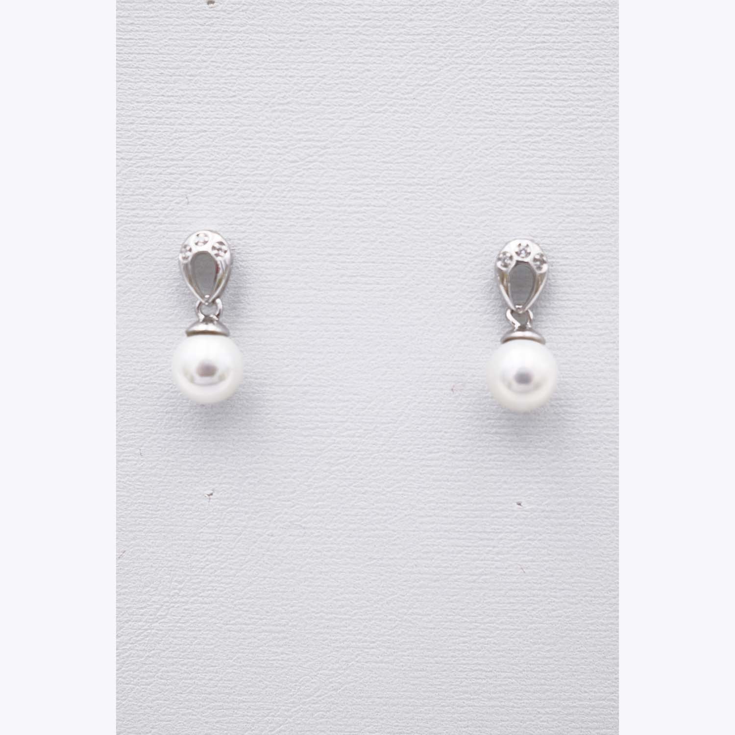 Boucles d'Oreilles en Perles de Majorque - 7 mm - Long. 17 mm - Image 8