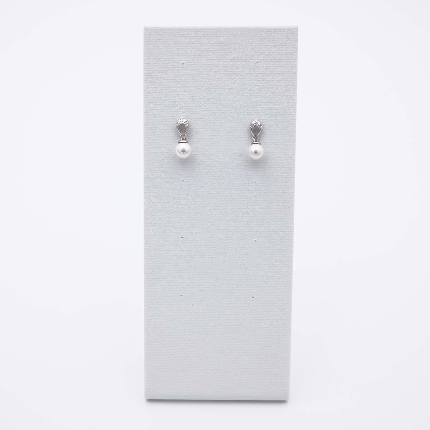 Boucles d'Oreilles en Perles de Majorque - 7 mm - Long. 17 mm - Image 7