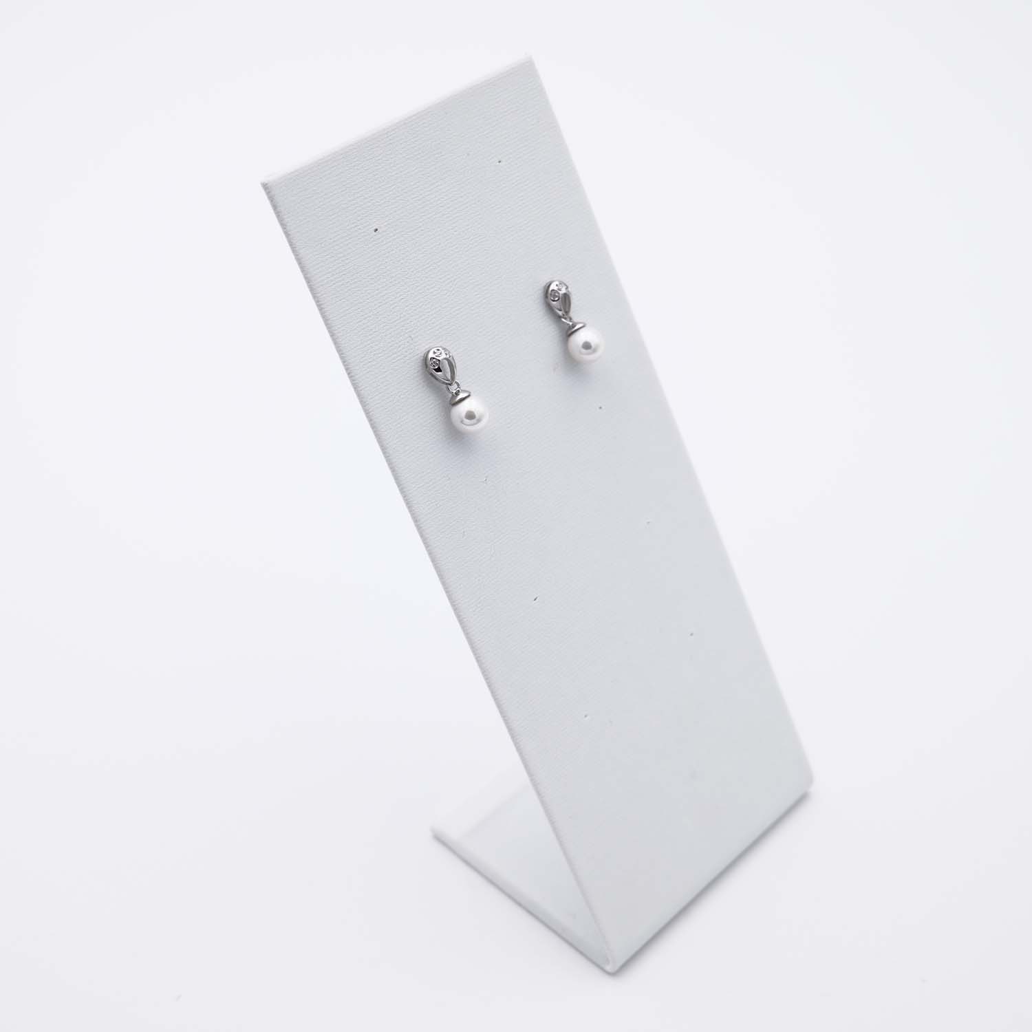 Boucles d'Oreilles en Perles de Majorque - 7 mm - Long. 17 mm - Image 6