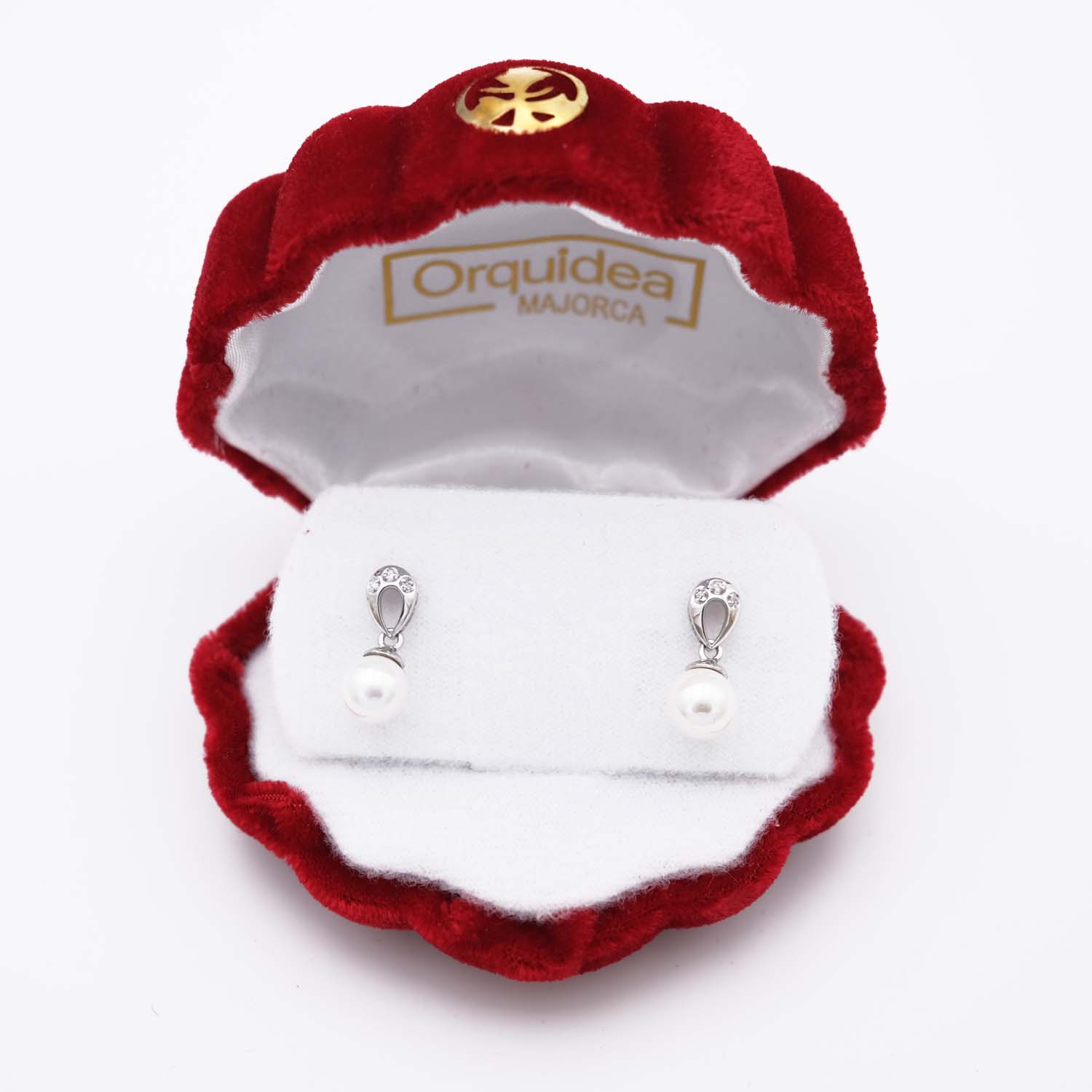 Boucles d'Oreilles en Perles de Majorque - 7 mm - Long. 17 mm - Image 4