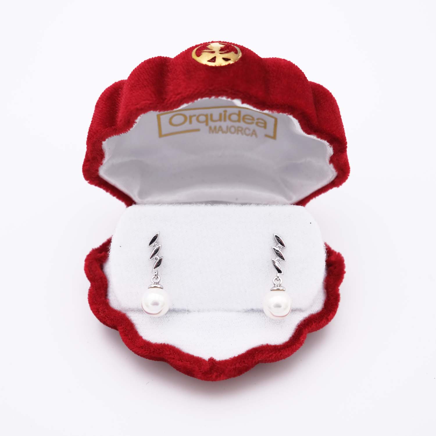 Boucles d'Oreilles en Perles de Majorque - 8 mm - Long. 24 mm - Image 3