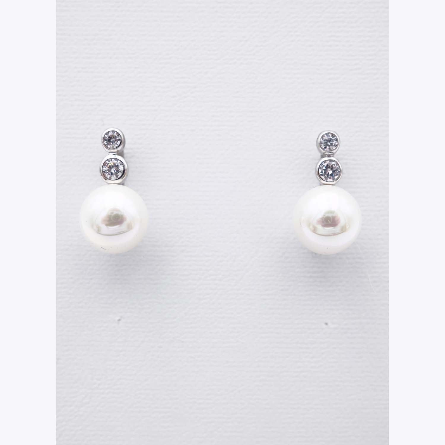 Boucles d'Oreilles en Perles de Majorque - 10 mm - Long. 18 mm - Image 8
