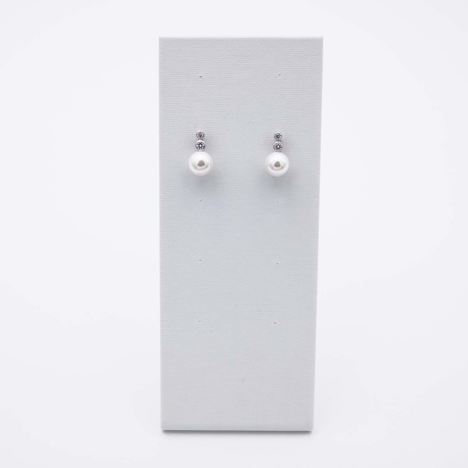 Boucles d'Oreilles en Perles de Majorque - 10 mm - Long. 18 mm - Image 7