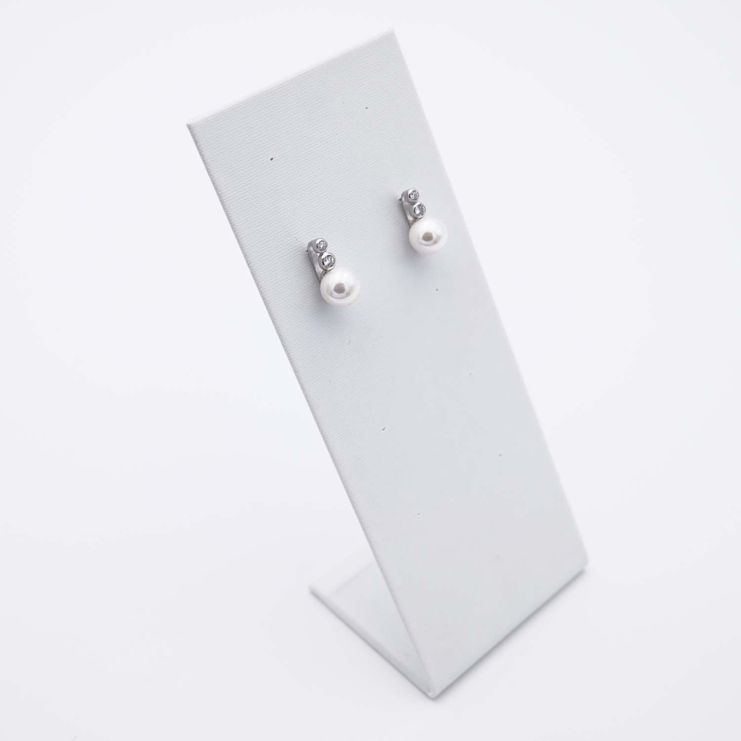 Boucles d'Oreilles en Perles de Majorque - 10 mm - Long. 18 mm - Image 6