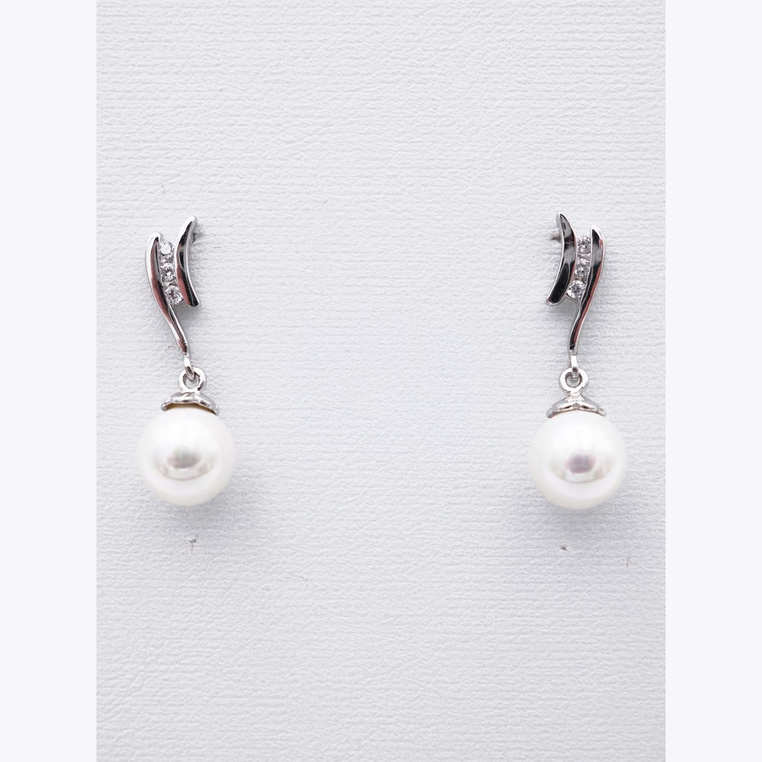 Boucles d'Oreilles en Perles de Majorque - 8 mm - Long. 24 mm - Image 8