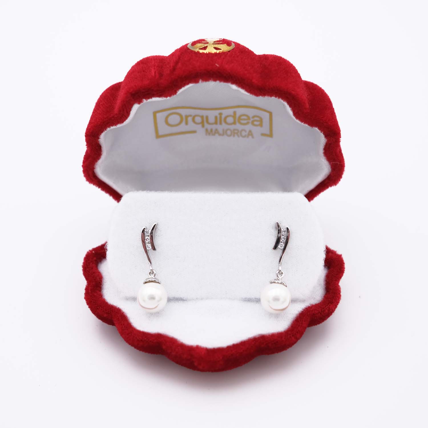 Boucles d'Oreilles en Perles de Majorque - 8 mm - Long. 24 mm - Image 4