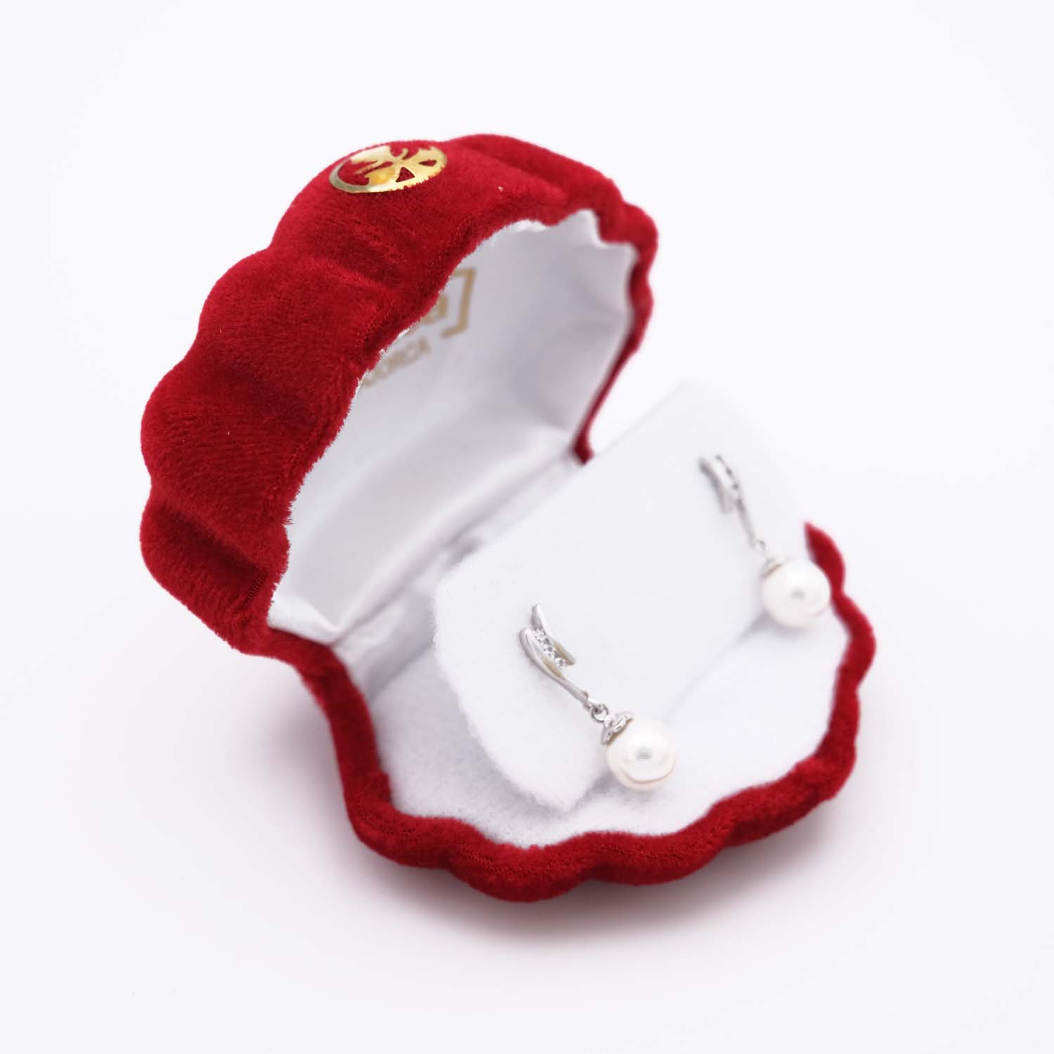 Boucles d'Oreilles en Perles de Majorque - 8 mm - Long. 24 mm - Image 5