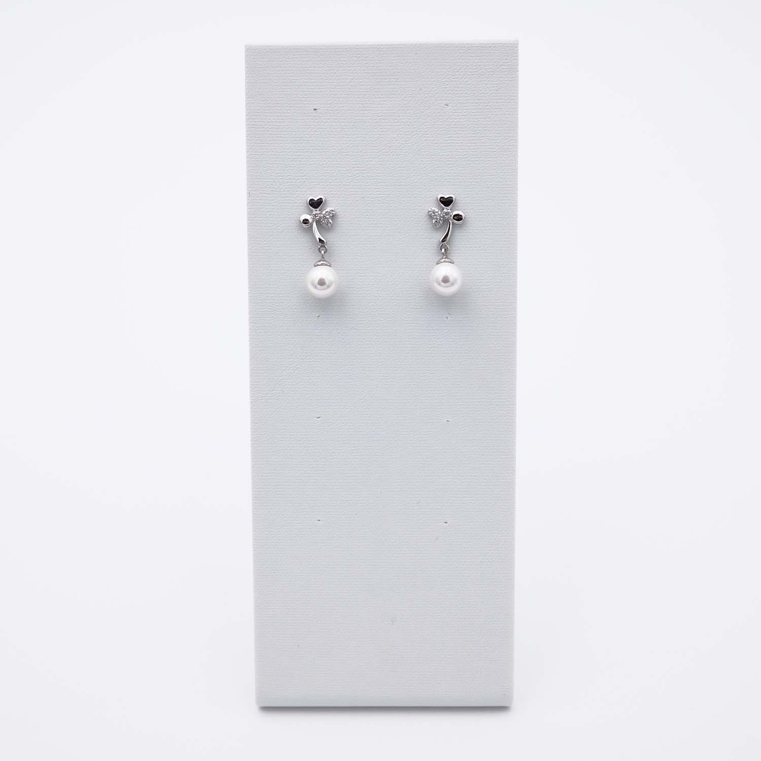 Boucles d'Oreilles en Perles de Majorque - 8 mm - Long. 24 mm - Image 7