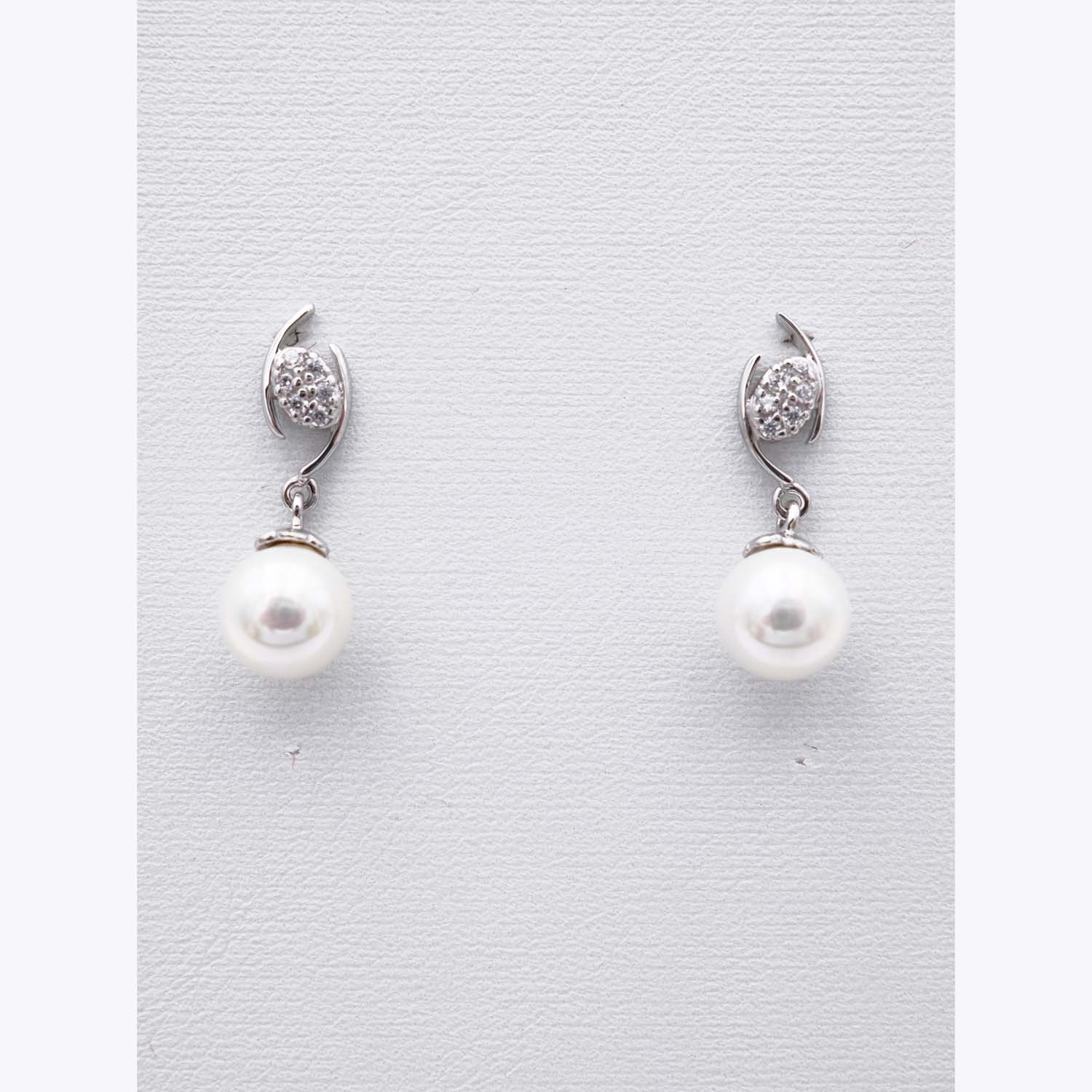 Boucles d'Oreilles en Perles de Majorque - 8 mm - Long. 22 mm - Image 5