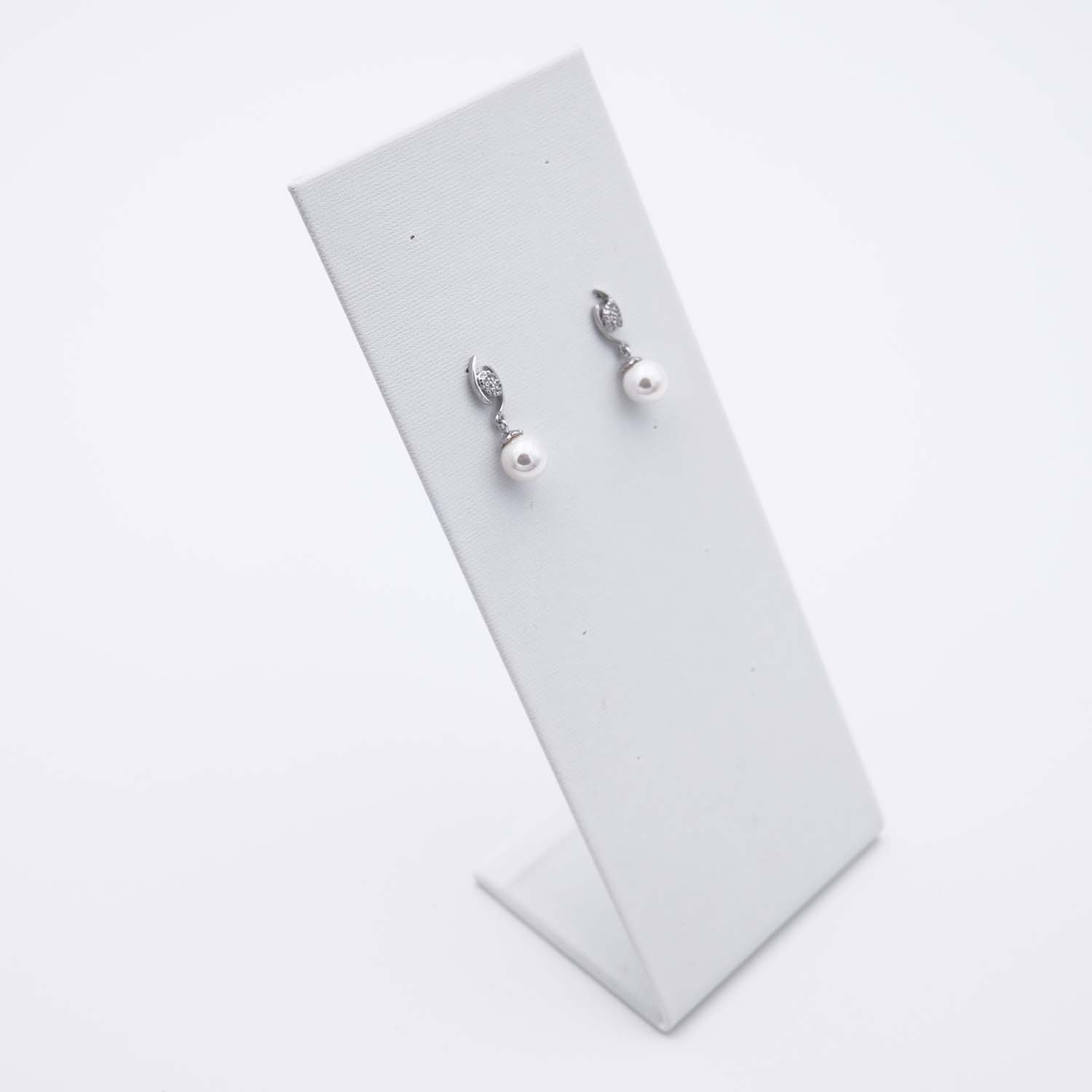 Boucles d'Oreilles en Perles de Majorque - 8 mm - Long. 22 mm - Image 3