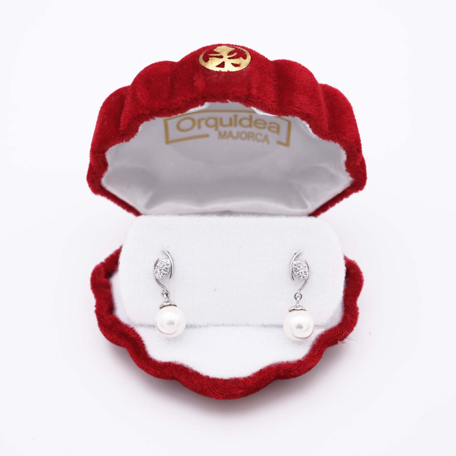 Boucles d'Oreilles en Perles de Majorque - 8 mm - Long. 22 mm - Image 7