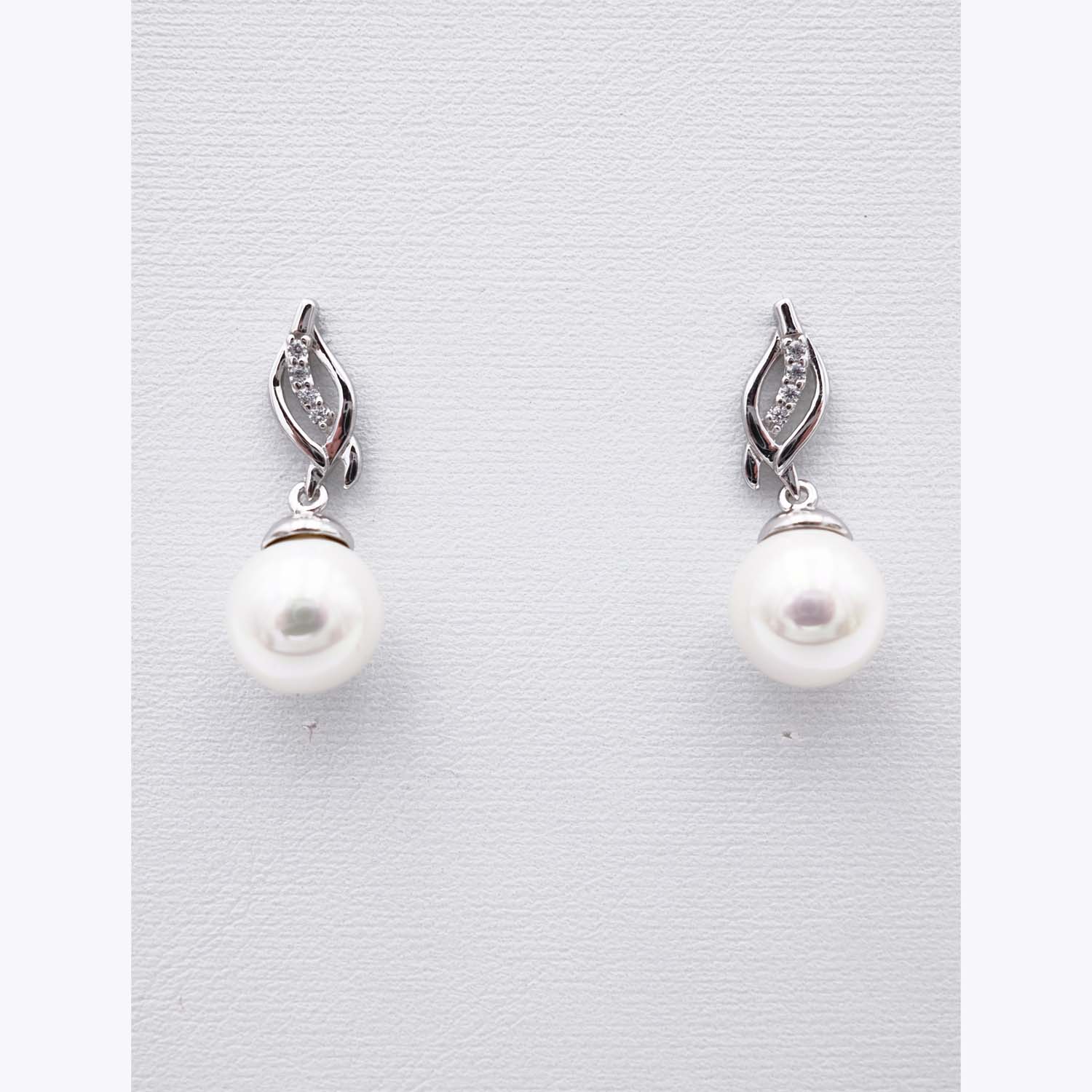 Boucles d'Oreilles en Perles de Majorque - 10 mm - Long. 26 mm - Image 8