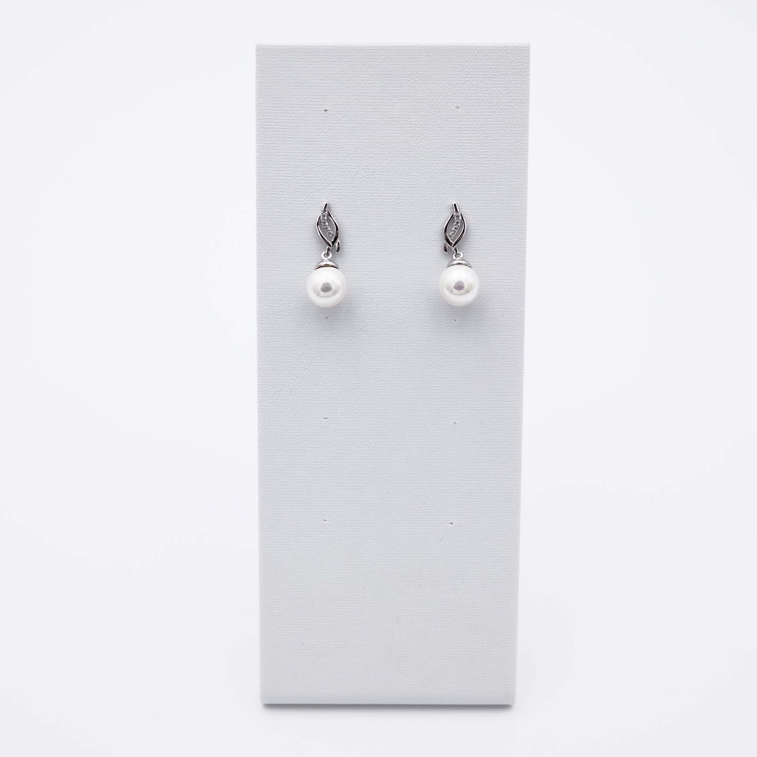 Boucles d'Oreilles en Perles de Majorque - 10 mm - Long. 26 mm - Image 7