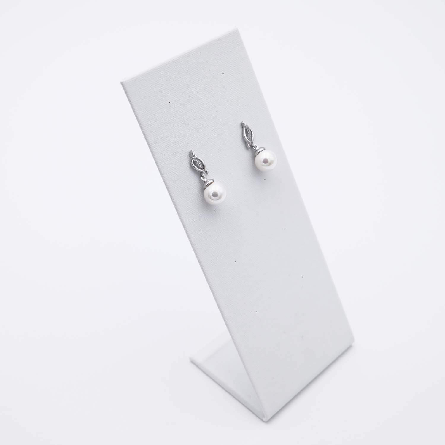 Boucles d'Oreilles en Perles de Majorque - 10 mm - Long. 26 mm - Image 6