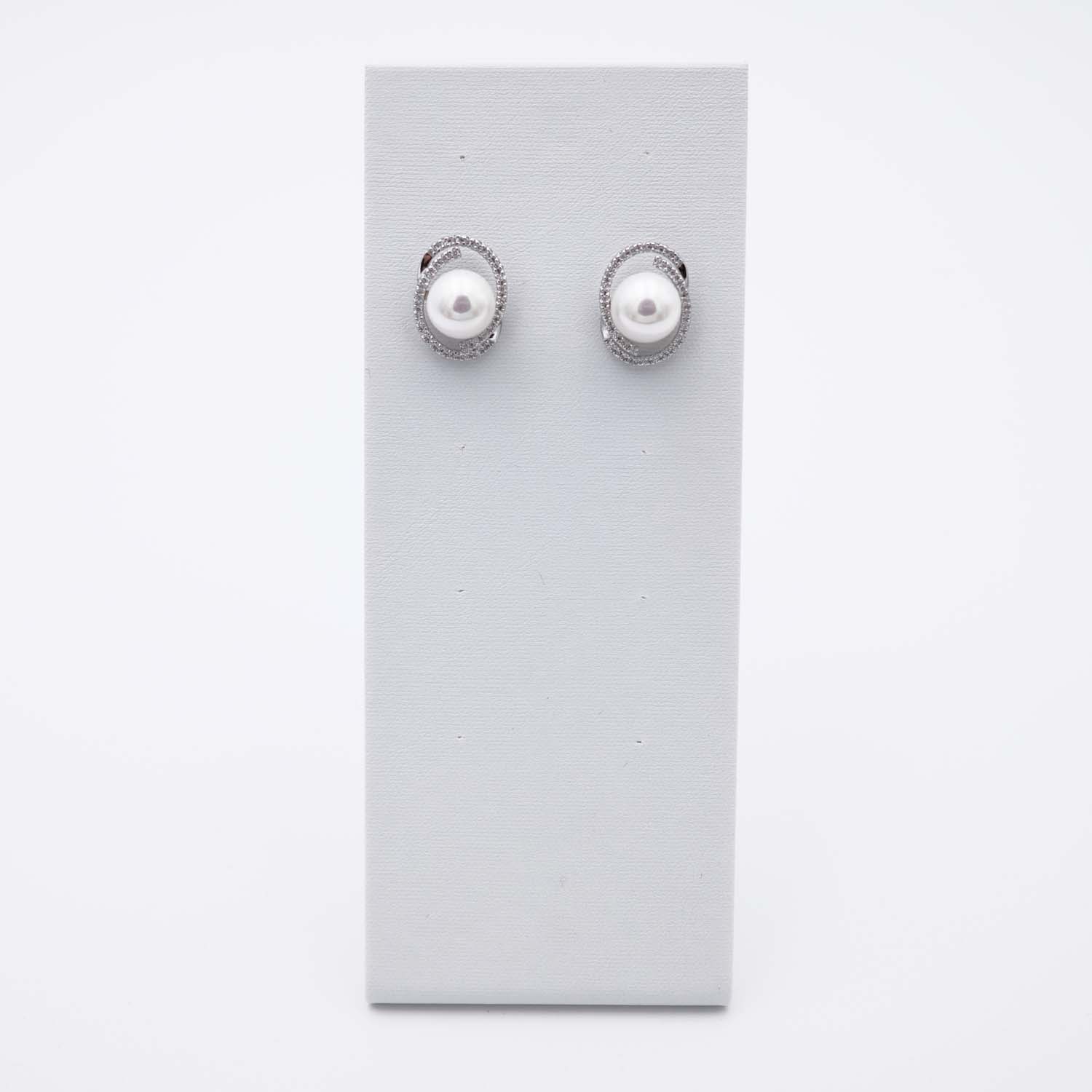 Boucles d'Oreilles en Perles de Majorque - 20 x 15 mm - Image 7